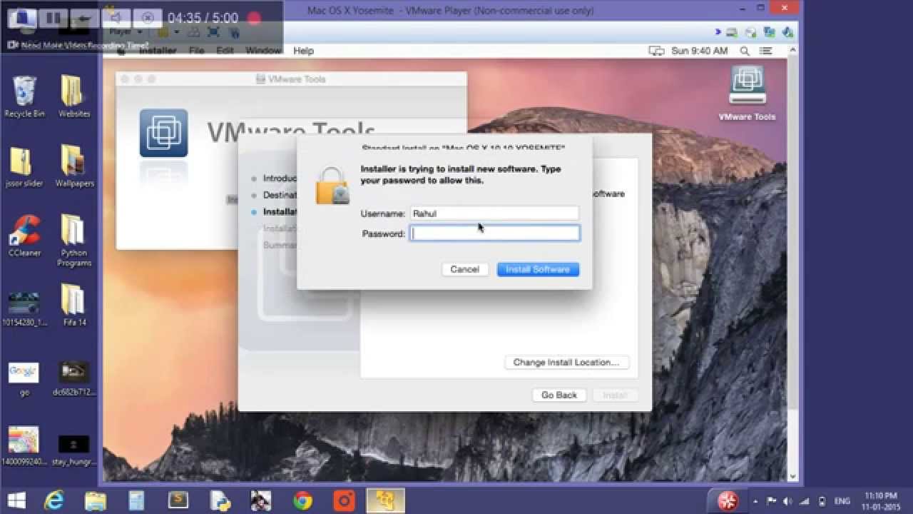 mac os yosemite file for virtualbox